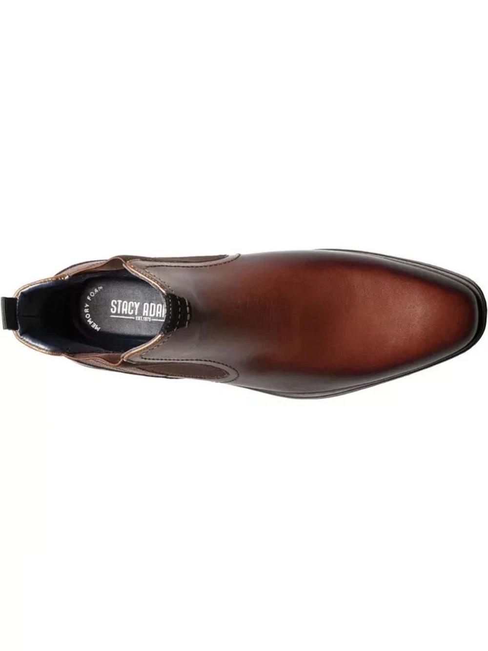 🖤🖤 Stacy Adams Men's Rayford Plain Toe Chelsea Boots 12M NWT - Picture 4 of 7